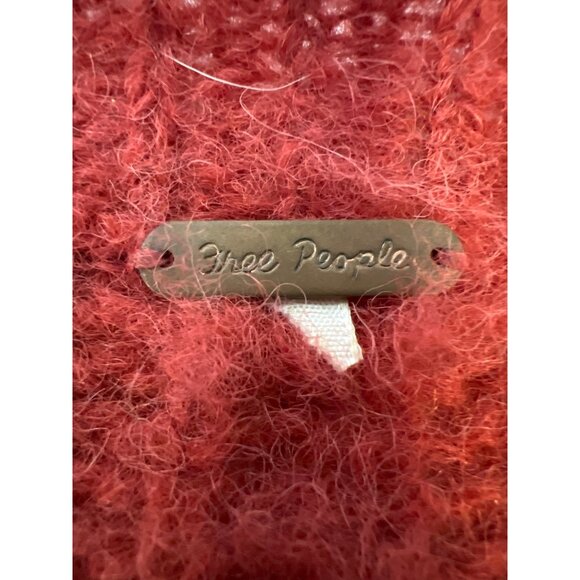 Free People Open Cardigan XL Alpaca Blend Rust Red/Orange SEE DESCRIPTION - Picture 2 of 10